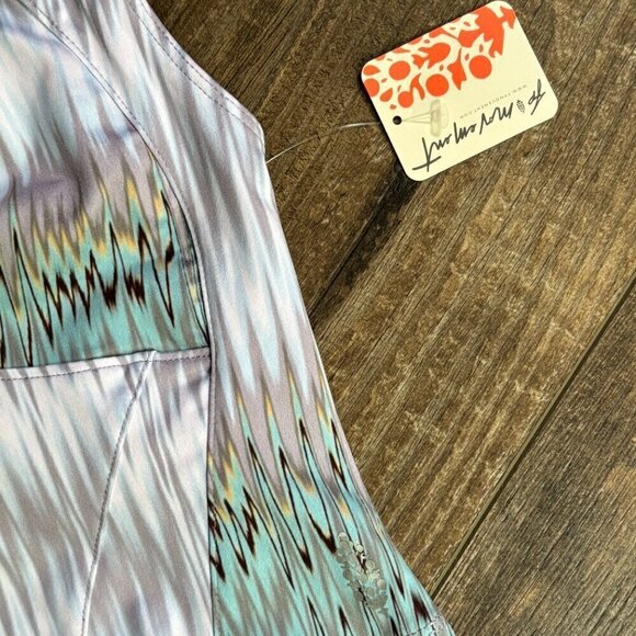 Free People Kindred Spirit Printed Tank Sunspace Combo Misty Plum Women's XS - Picture 6 of 10